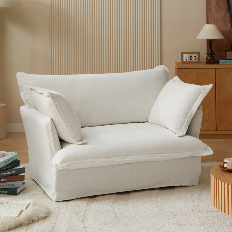 Cozy modern loveseat cloud like comfort with pillows ideal two seater for living room bedroom or apartment